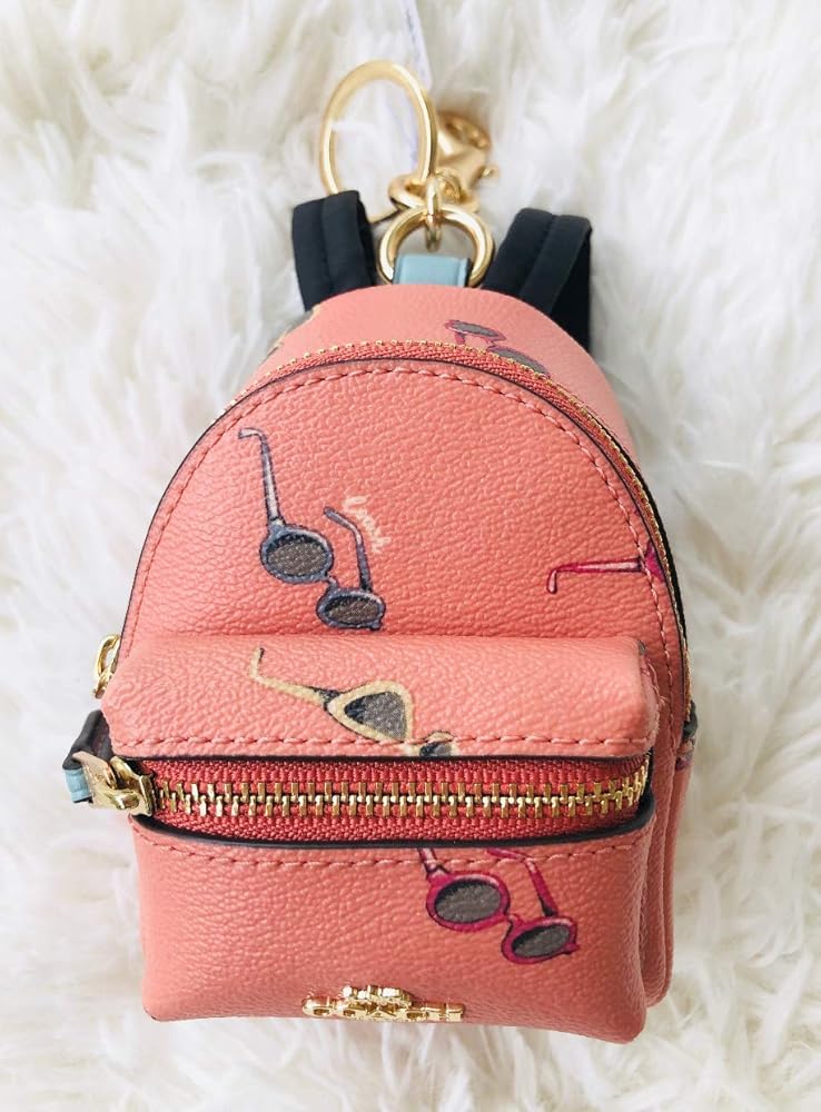 小物 Coach Mini Backpack Coin Case Keychain Designer Coach Mini Backpack Bag, Key Chain Charm & Coin